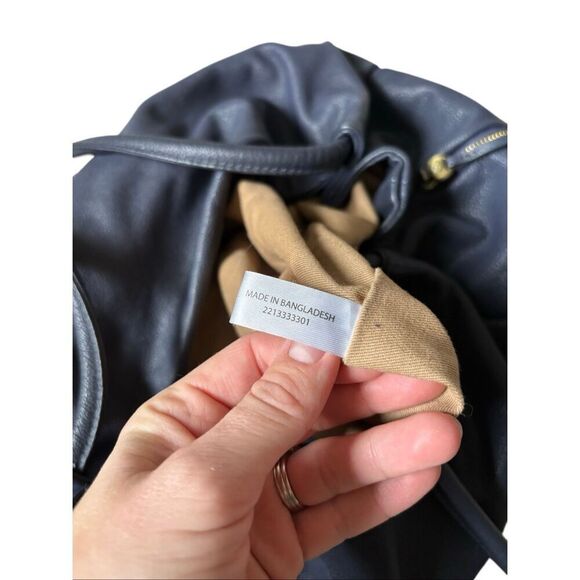 HOBO Prima Soft Leather Tote Shoulder Bag Purse Navy Blue - Picture 16 of 16